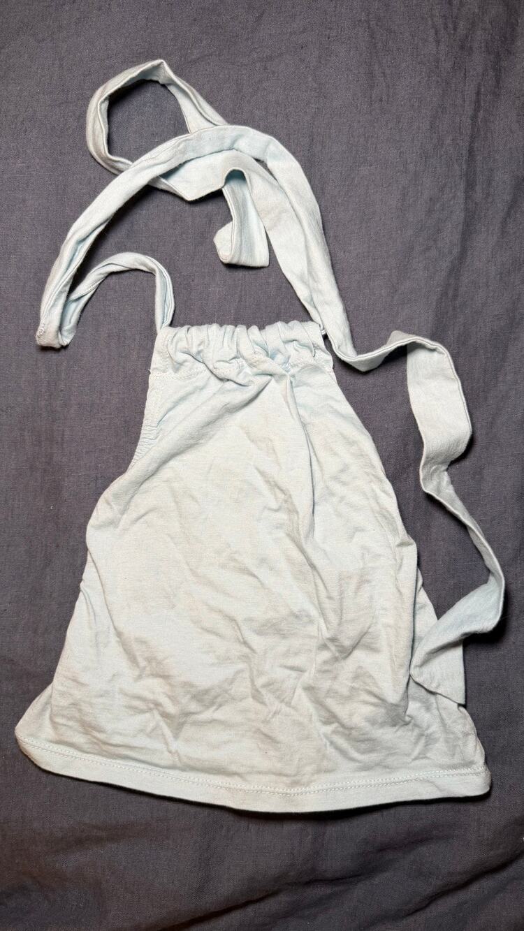 Motel Baby Blue Cotton Halter Top Size Small